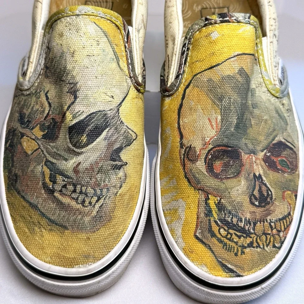 Vans X Vincent Van Gogh Museum Skulls Skater Art Men 4.5 Women 6